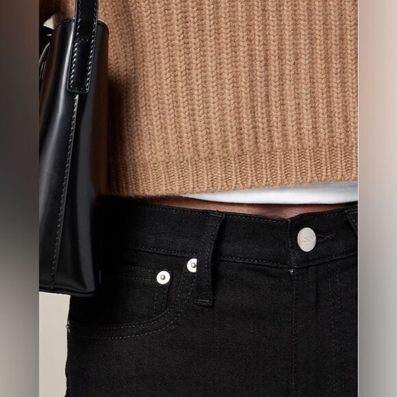 NWT J CREW Slim straight jean in black - Picture 5 of 7